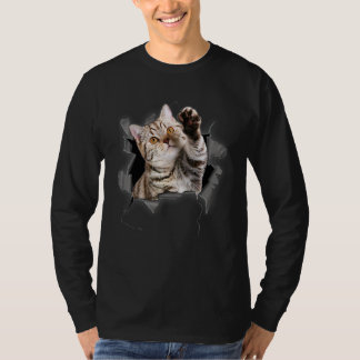 Camiseta Cute Cat Torn Cloth For Cat Cat Mom Cat Dad