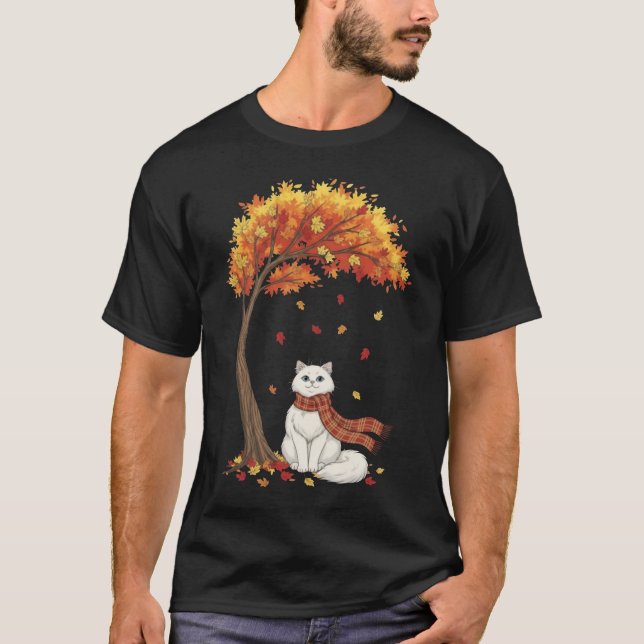 Camiseta Cute Cats Lover Persian Cat Fall Autumn (Frente)