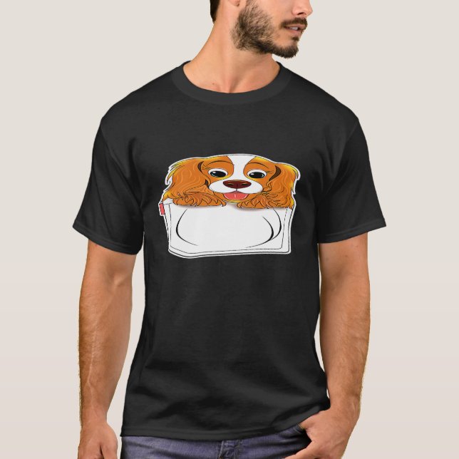 Camiseta Cute Cavalier King Charles Spaniel Pocket Dog Grap (Frente)