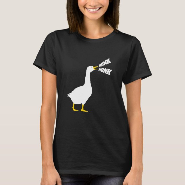Camiseta Cute Cheeky Honk Loud Quack Annoying Goose Croak D (Frente)