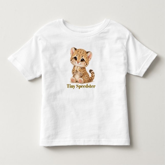Camiseta Cute Cheetah Toddler T-Shirt, cute kitten (Frente)