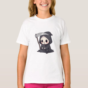 Camiseta Cute Chibi Ceifador Sentado Crianças
