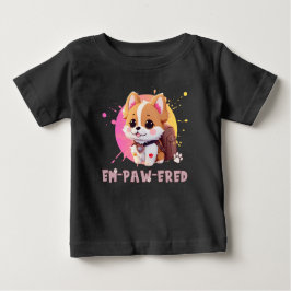 Camiseta Cute Chibi Kawaii Corgi Nome Ano escolar no verso