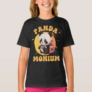 Camiseta Cute Chibi Kawaii Panda Nome Ano Escolar de Volta