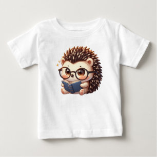 Camiseta Cute Chibi Lendo Hedgehog