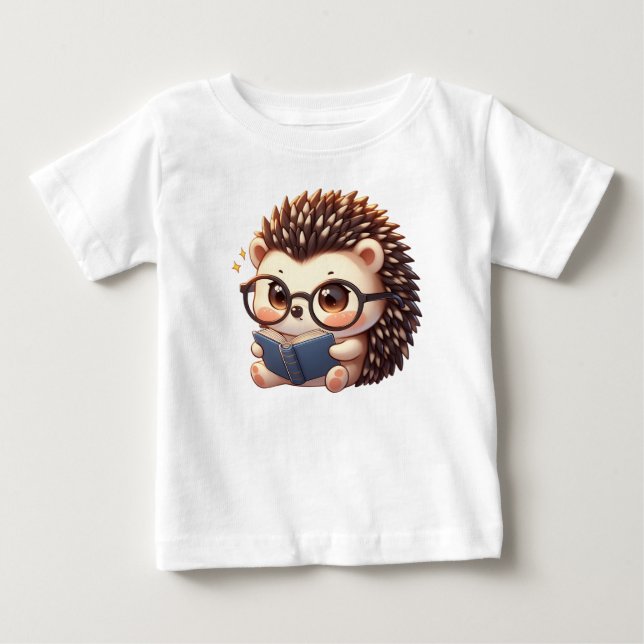 Camiseta Cute Chibi Lendo Hedgehog (Frente)