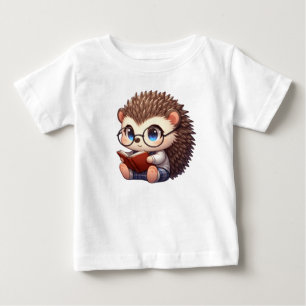 Camiseta Cute Chibi Lendo Hedgehog
