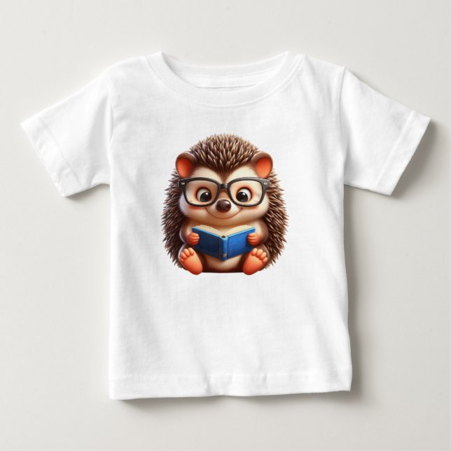Camiseta Cute Chibi Lendo Hedgehog (Frente)
