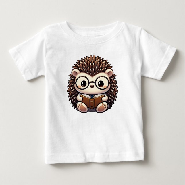 Camiseta Cute Chibi Lendo Hedgehog (Frente)
