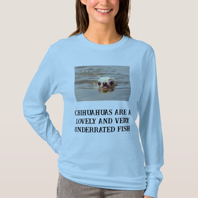 Camiseta Cute Chihuahua Longsleeve (Frente)