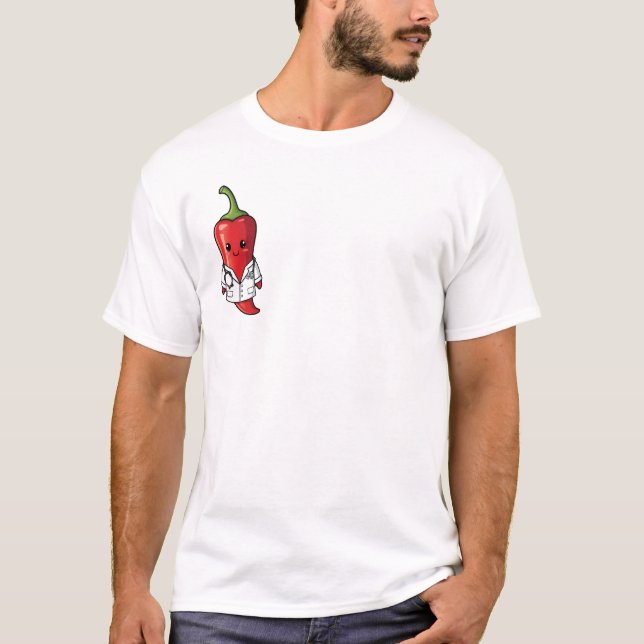 Camiseta Cute Chili Pepper Doctor Character (Frente)