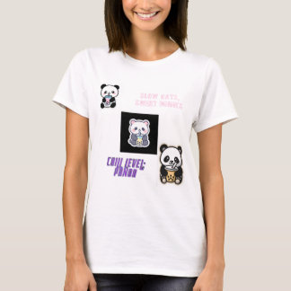 Camiseta Cute Chill Panda With Boba