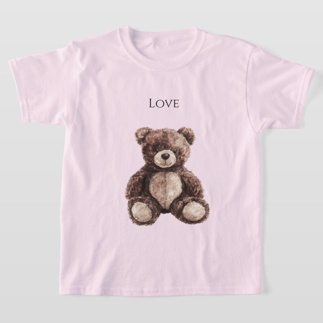 Camiseta Cute Chocolate Brown Teddy Bear (Postura )