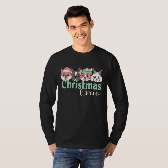 Camiseta Cute Christmas Dog Crew (Frente Completa)
