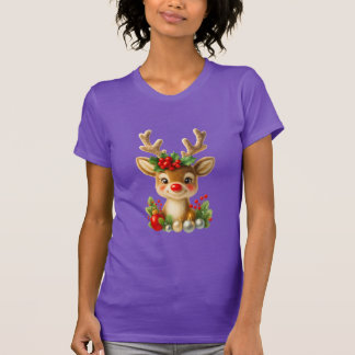 Camiseta Cute Christmas Reindeer 3D Illustration | Holiday 