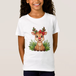 Camiseta Cute Christmas Reindeer Shirt, Reindeer Holiday 