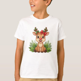 Camiseta Cute Christmas Reindeer Shirt, Reindeer Holiday 