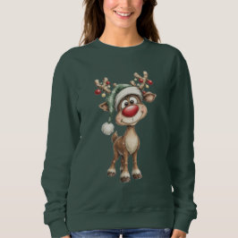Camiseta Cute Christmas Reindeer Sweatshirt