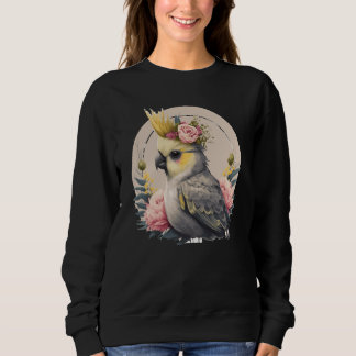 Camiseta Cute Cockatiel Parrot Bird Flower Crown Pet Birds