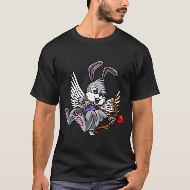 Camiseta Cute Coelho Cupido Bunny Crianças (Frente)