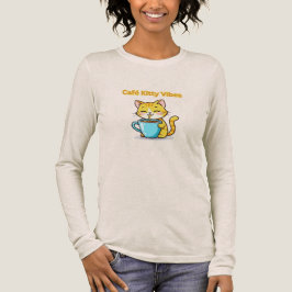 Camiseta **Cute Coffee Cat – Adorable Cat Drinking Coffee I