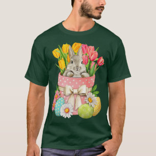 Camiseta Cute Colorful Bunny Face Tie Dye red Heart flower