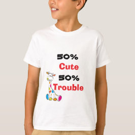 Camiseta Cute Colorful Giraffe 50% Trouble Art