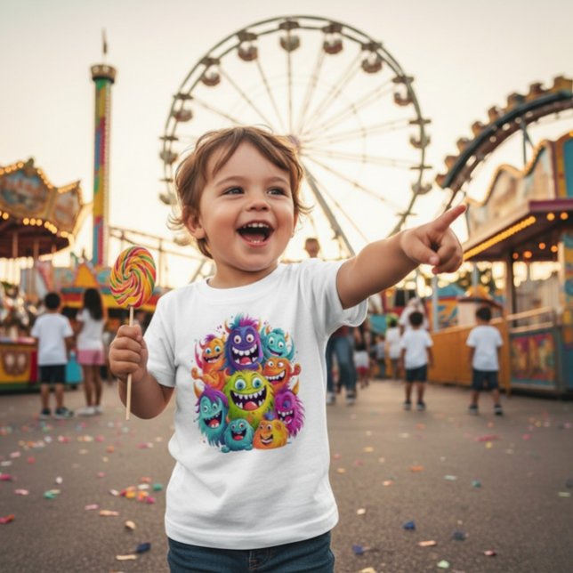 Camiseta Cute Colorful Monster Squad Baby Shirt (Criador carregado)