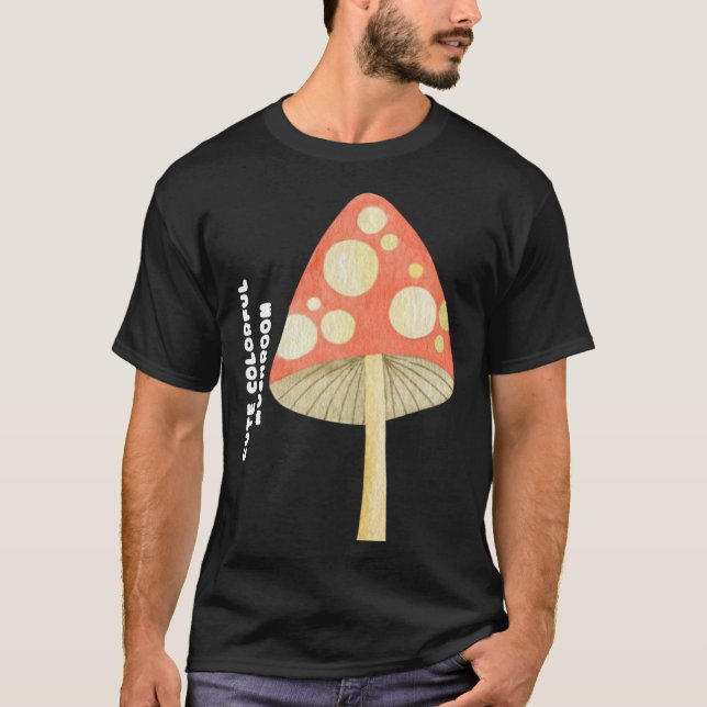 Camiseta Cute Colorful Mushroom (Frente)