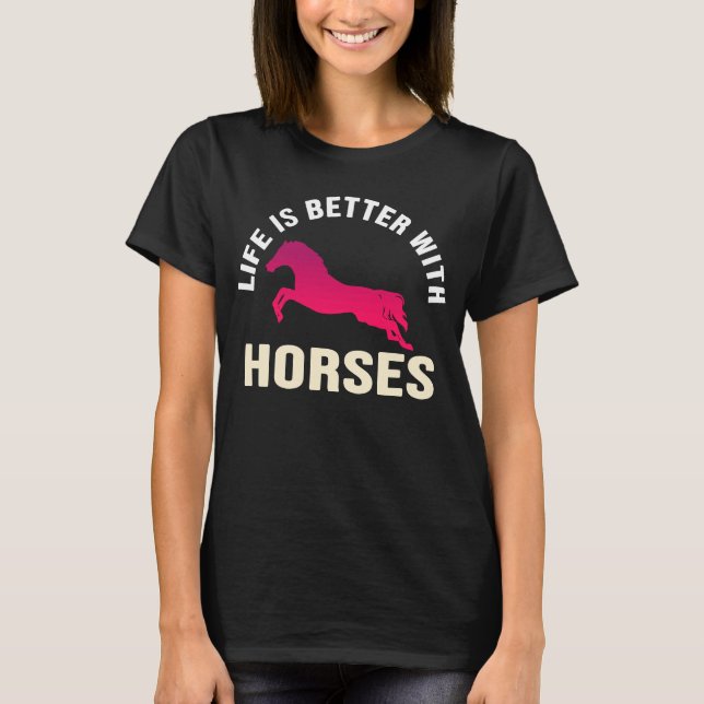Camiseta Cute Com Cavalos De Raios (Frente)