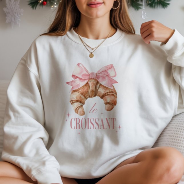 Camiseta Cute Coquette 'Le Croissant' - Padaria Francesa (Criador carregado)