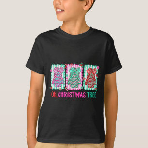 Camiseta Cute Coquette Oh Árvore de Natal Bolo Laço É a Tem