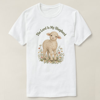 Camiseta Cute Cordeiro Aquarela O Senhor É Meu Pastor Salmo