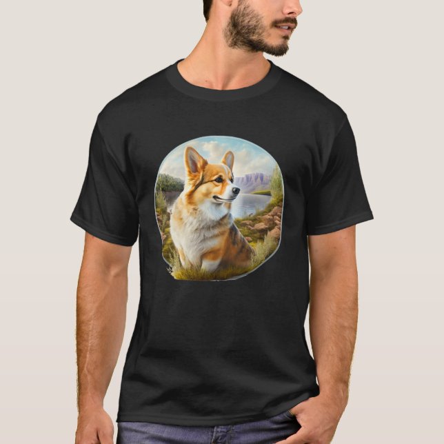 Camiseta Cute Corgi Cool Pembroke Welsh Corgi  12 (Frente)