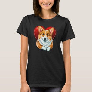 Camiseta Cute Corgi do Dia dos Namorados Legal Pembroke Wel