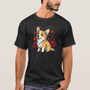 Camiseta Cute Corgi do Dia dos Namorados Legal Pembroke Wel