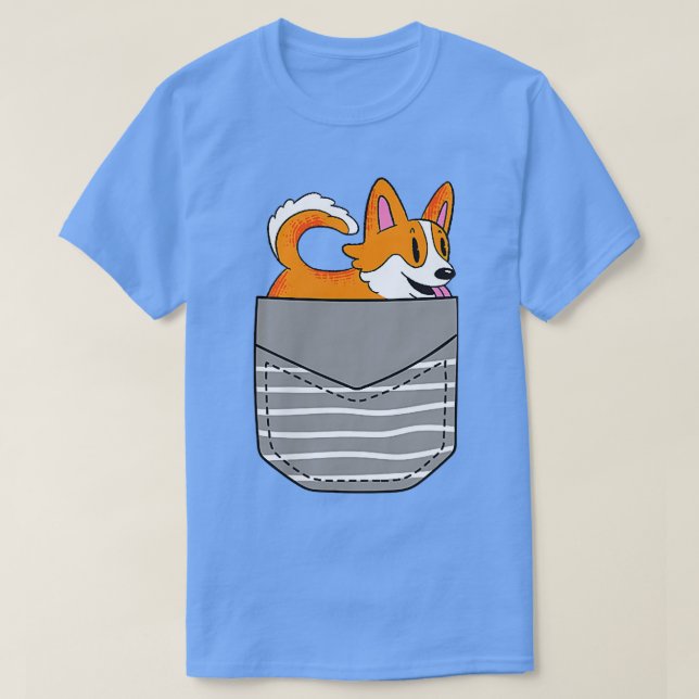 Camiseta Cute Corgi Dog Pocket  (Frente do Design)