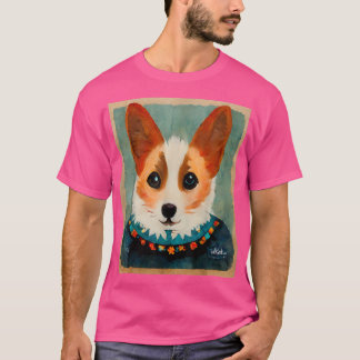 Camiseta Cute Corgi Painting 