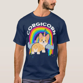 Camiseta Cute Corgicornunicorn Rainbowcorgi Owner-769