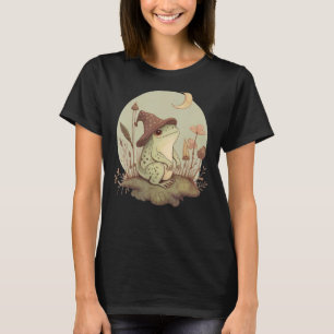 Camiseta Cute Cottagecore Sapo estético Testemunha de Lua d