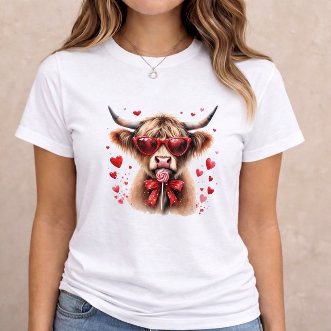 Camiseta Cute Cow Valentine Gift (Criador carregado)
