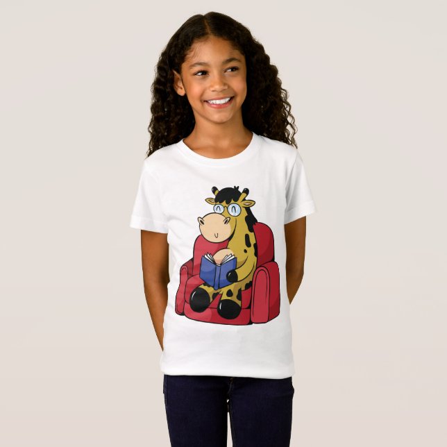 Camiseta Cute Cultured Giraffe (Frente Completa)