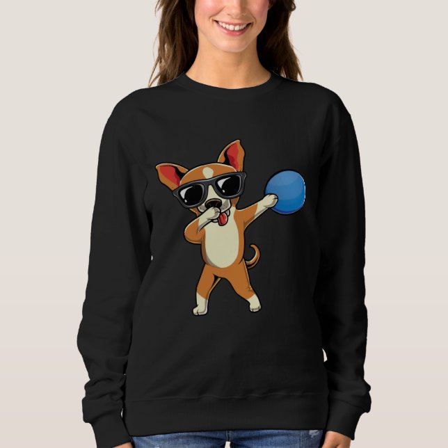 Camiseta Cute Dabbing Chihuahua Dog Dab Boys Frisbee Disc G (Frente)