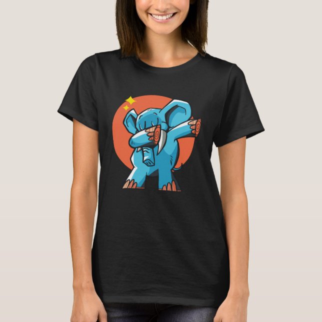 Camiseta Cute Dabbing Elephant (Frente)