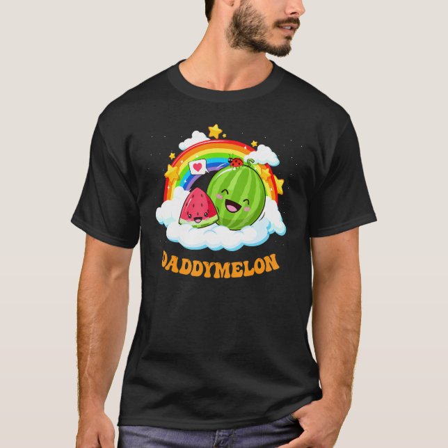 Camiseta Cute Daddy Melon Rainbow Watermelon Summer (Frente)