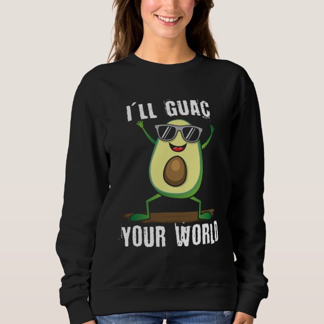 Camiseta Cute dancing avocado  guac your world  vegan (Frente)