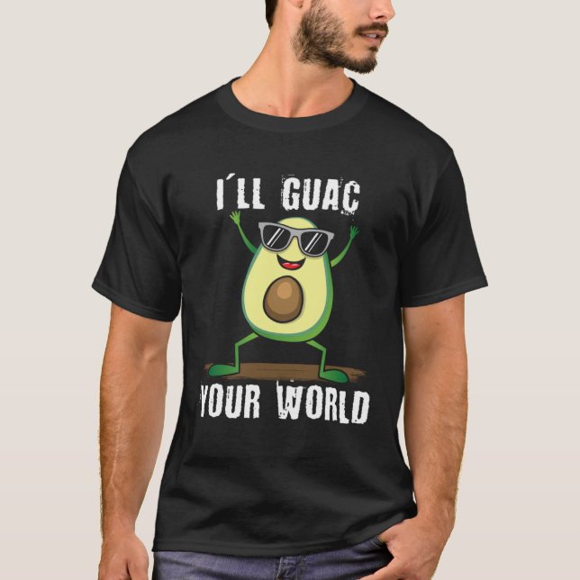 Camiseta Cute dancing avocado  guac your world  vegan (Frente)