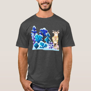 Camiseta Cute deer in forest merry christmas 