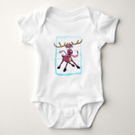 Camiseta Cute Deer sobre gelo Engraçado Cartografia de Nata