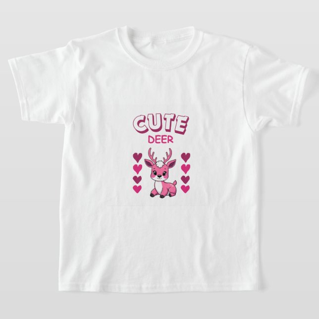 Camiseta cute deer sticker design  (Postura )